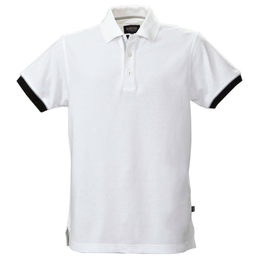 Dirran Button Mens Cotton Polos White